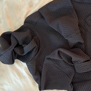 Zella Jaquard Charcoal and Black Textured Hoodie